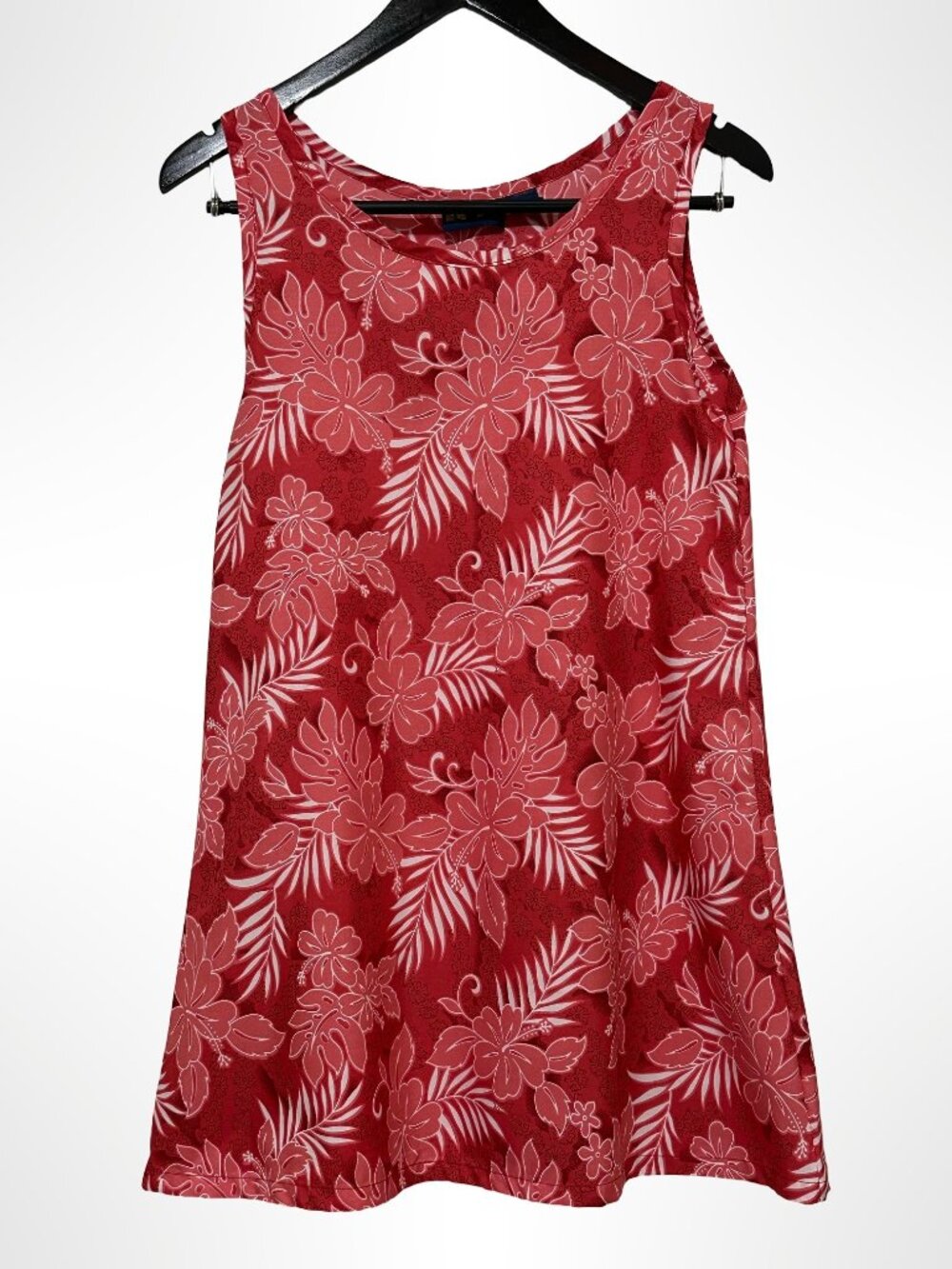 ROUNDY BAY Tropical Print Sleeveless Mini Dress Pink Size S